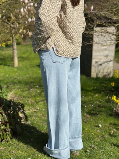 jeans en tencel bleu