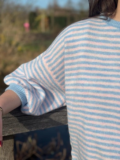 Pull rayé manches courtes