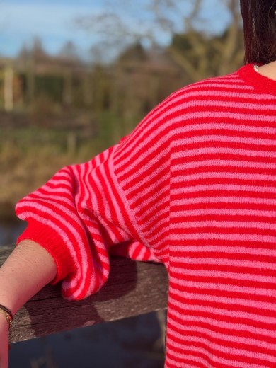 Pull rayé manches courtes