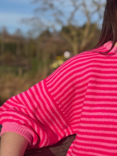 Pull rayé manches courtes