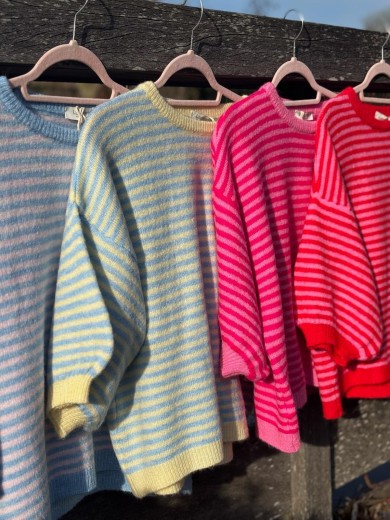 Pull rayé manches courtes