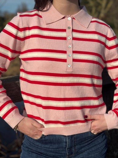 Top manches longues rayé