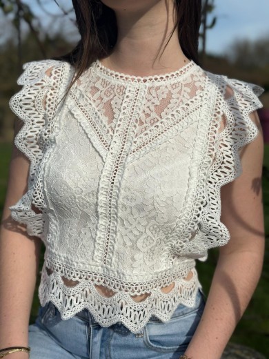 Top en dentelle