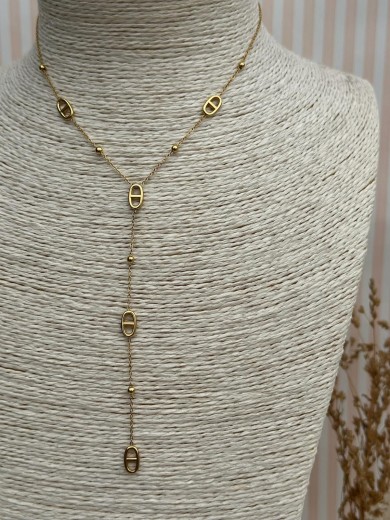 Long collier doré