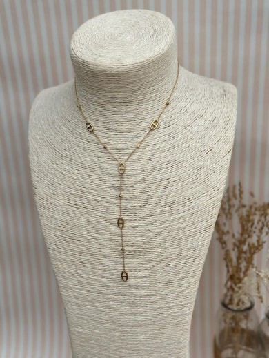 Long collier doré