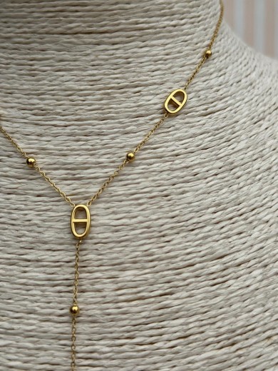 Long collier doré