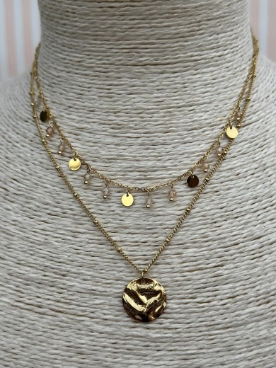 Collier double doré