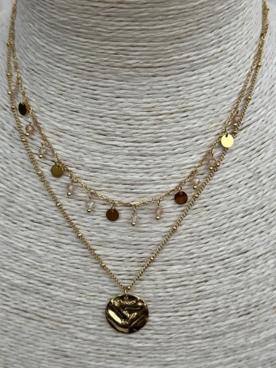 Collier double doré