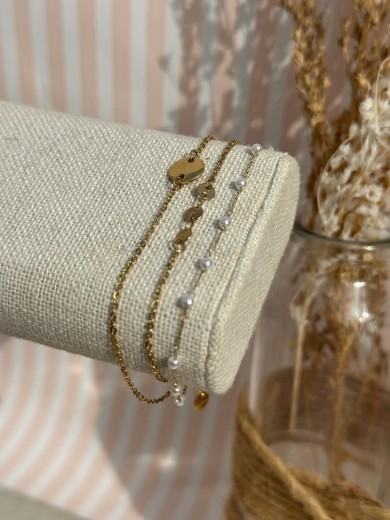 Bracelet triple doré