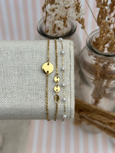 Bracelet triple doré