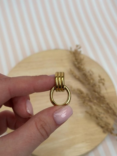 Boucles d'oreilles créoles à double nœud