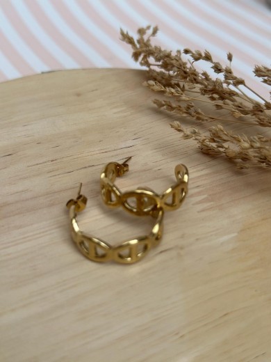 Boucles d'oreilles demi créoles