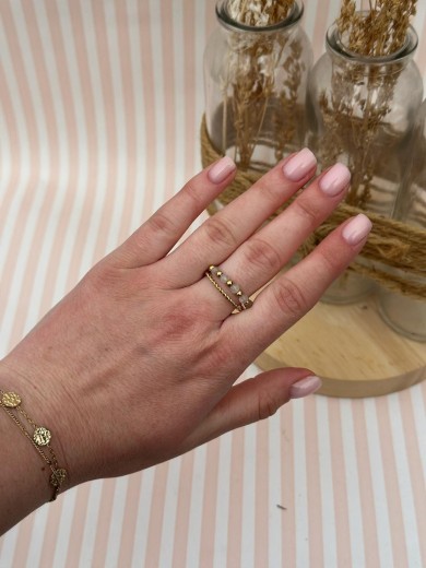 Bague double dorée