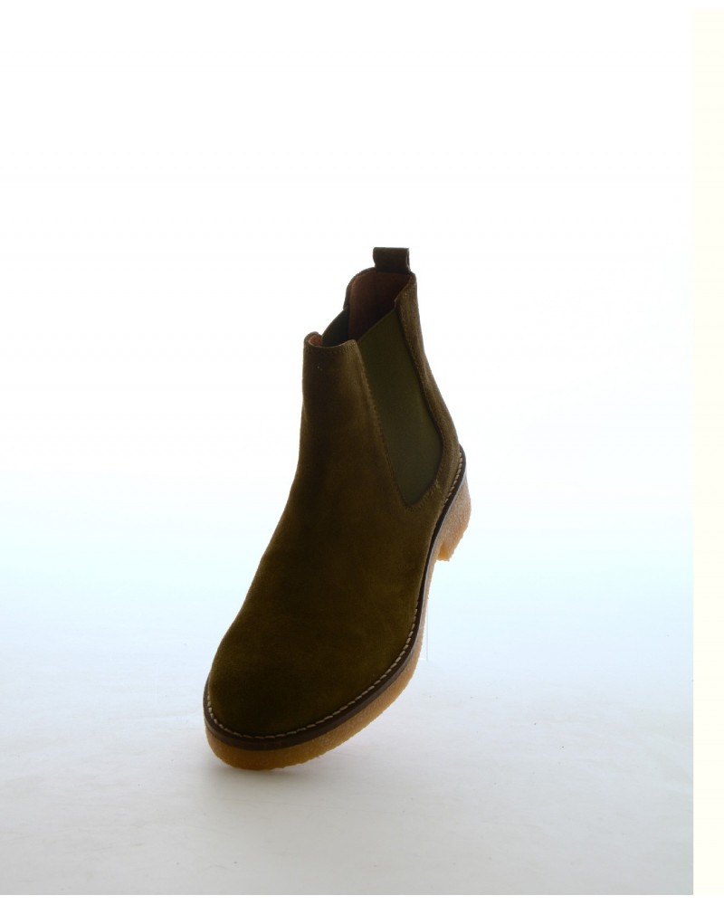 Boots kaki en daim femme EXIT