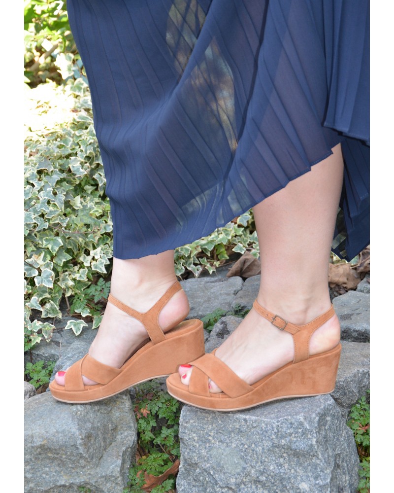 escarpins camel femme