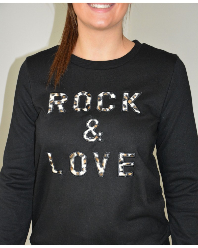 sweat noir femme inscription rock sweat noir femme inscription rock