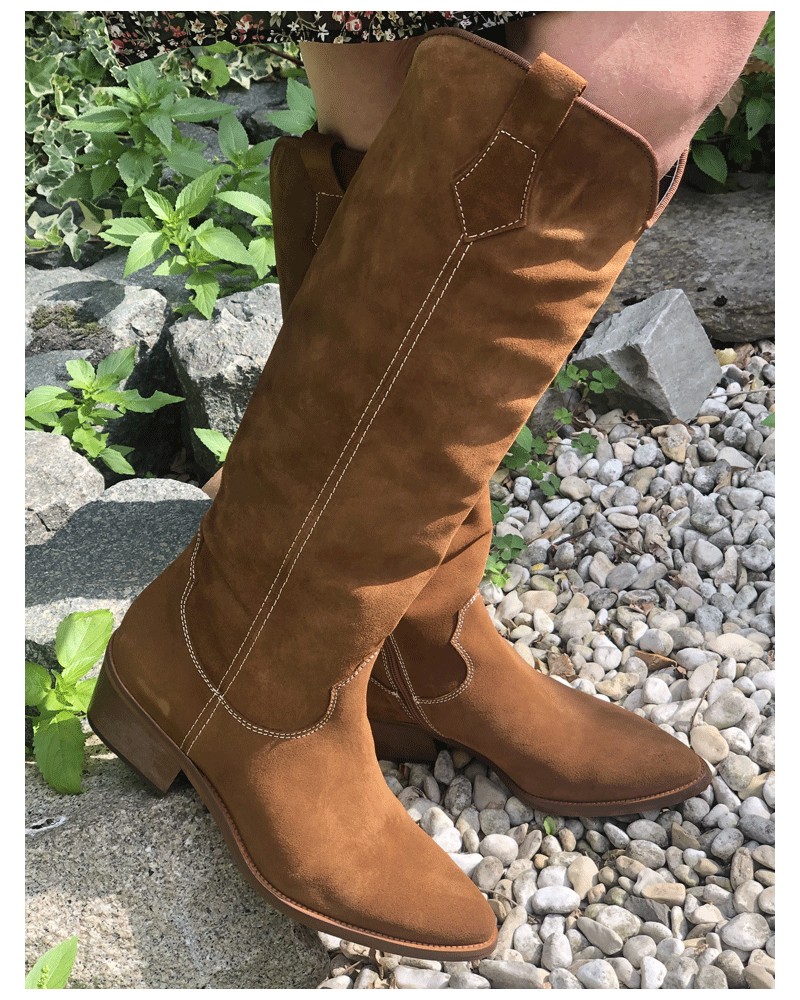 botte camel a talon