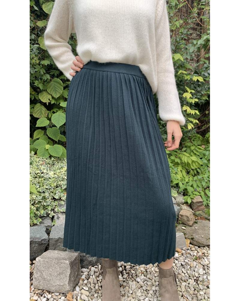 jupe plissée bottes