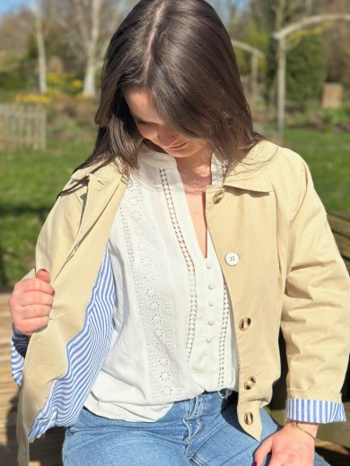 Veste bomber beige